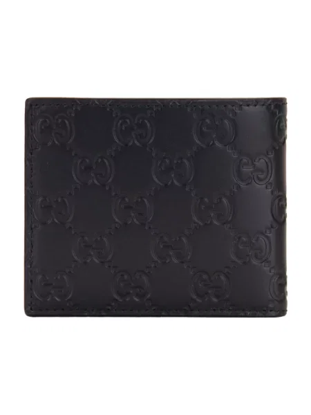 Portfel Gucci skórzany z logo niebieski