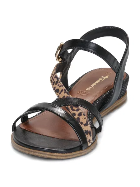 Tamaris Sandale maro deschis negru
