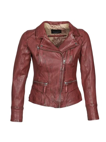 Usnjena jakna Oakwood rdeča