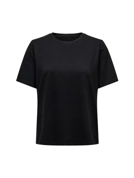 T-shirt z okrągłym dekoltem Only czarna
