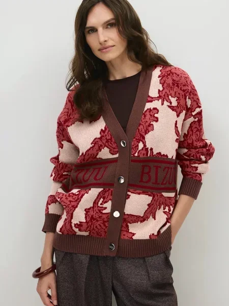 BIZUU cardigan pentru femei din FLORANA maro