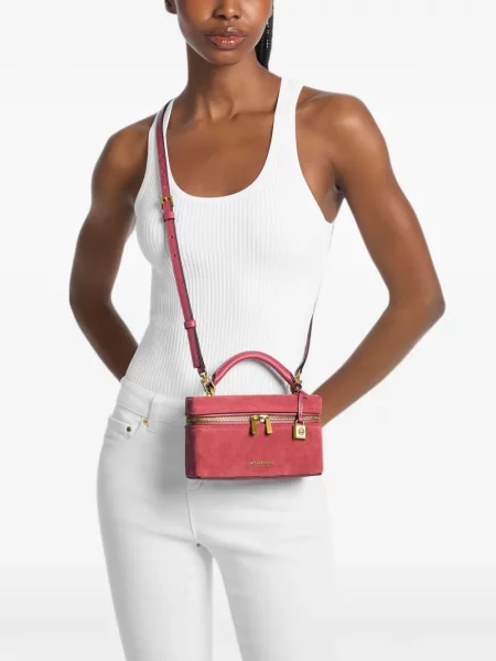 Τσάντα χιαστί Michael Kors σουέτ ροζ