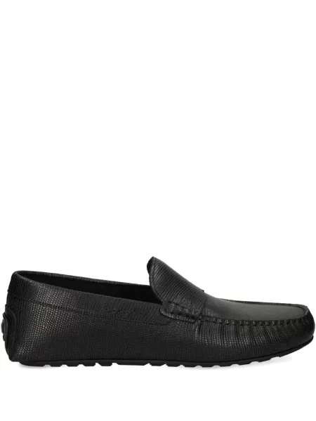 Pantofi loafer Boss din piele cu imagine negru