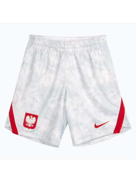 Pantaloni scurți de fotbal pentru bărbați Nike Dri-Fit Poland Stadium Home white/field silver alb