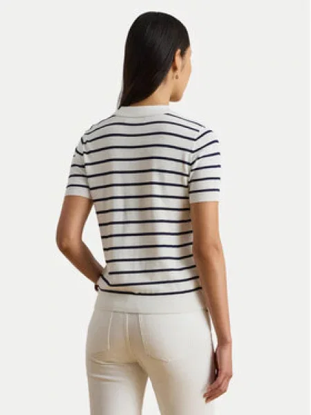 Lauren Ralph Lauren Pulover mornarsko plava bijela