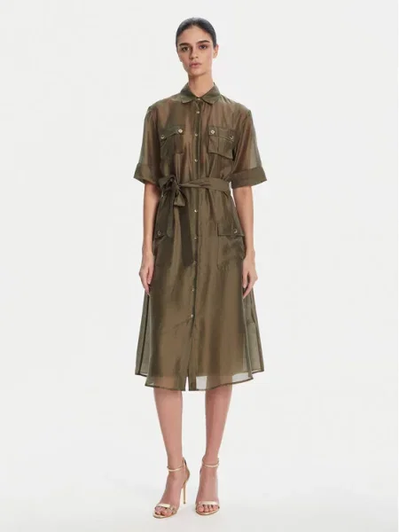 Fracomina Рокля тип риза зелен