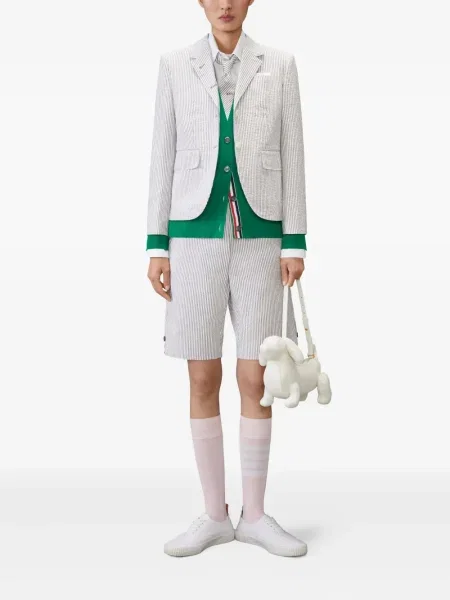 Вълнена жилетка Thom Browne зелено