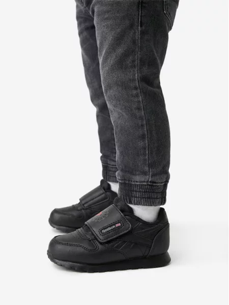 Детские кроссовки Reebok Classic Leather черные