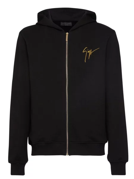 Bluza z kapturem Giuseppe Zanotti z kapturem czarna