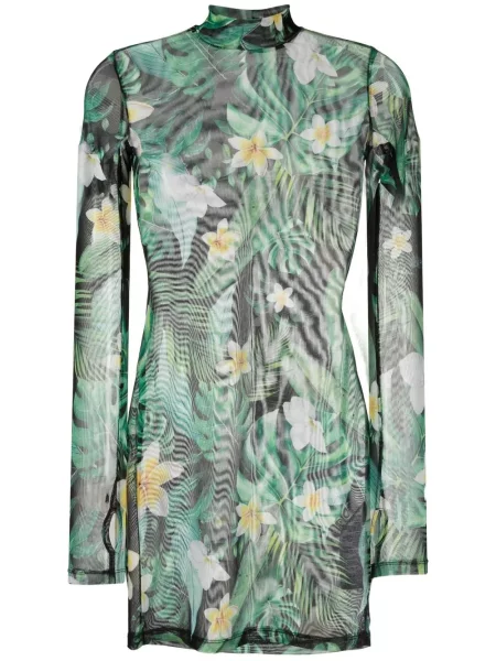 Rochie maxi Philipp Plein cu imagine lungă de costum verde