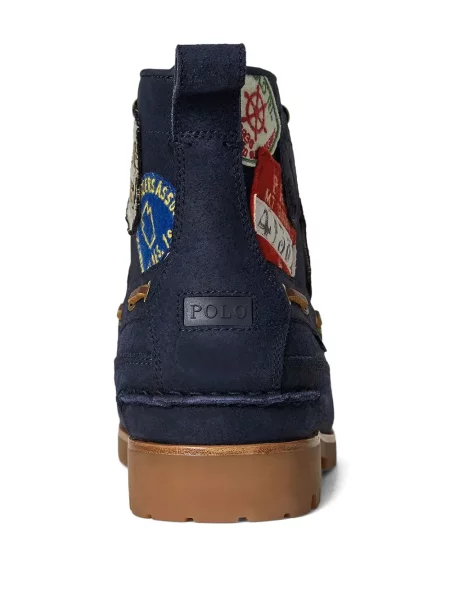 Маратонки Polo Ralph Lauren бродирани кафяво