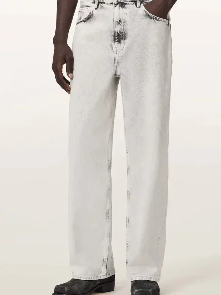 AllSaints blugi wide leg pentru bărbați LENNY gri
