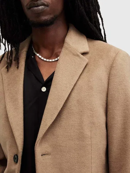 Шерстяное пальто Allsaints бежевое