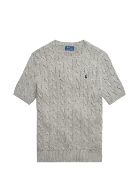 Μάλλινο polo Polo Ralph Lauren με σχέδιο με λαιμόκοψη v μπλε
