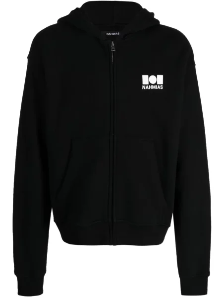 Hanorac cu glugă Nahmias cu imagine negru