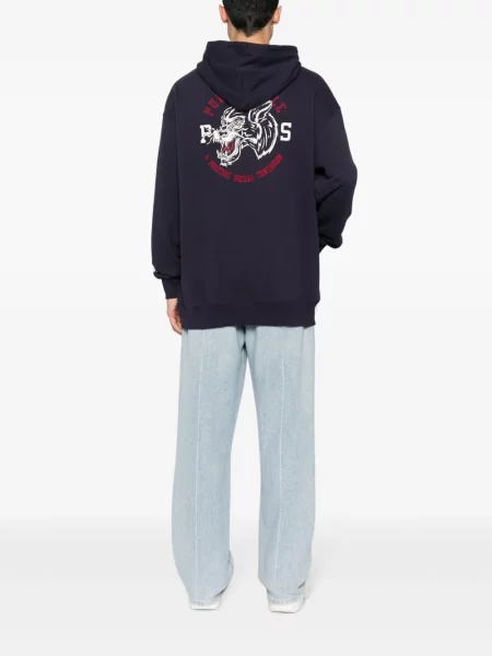 Суичър с качулка Puma синьо