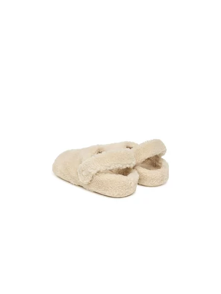 Crocs Pantofle Classic Cozzzy světle béžová bílé