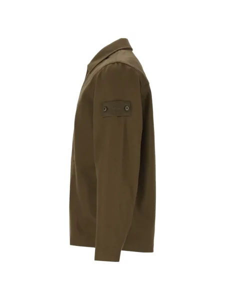 Вълнена риза Stone Island камъни зелено