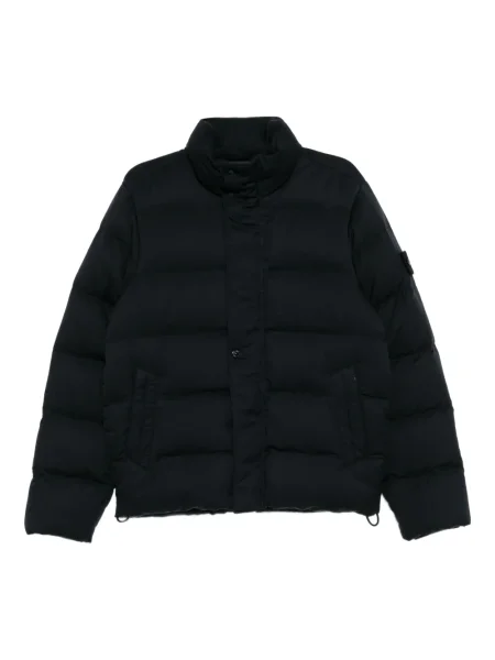 Geacă Stone Island de lână cu strasuri albastru