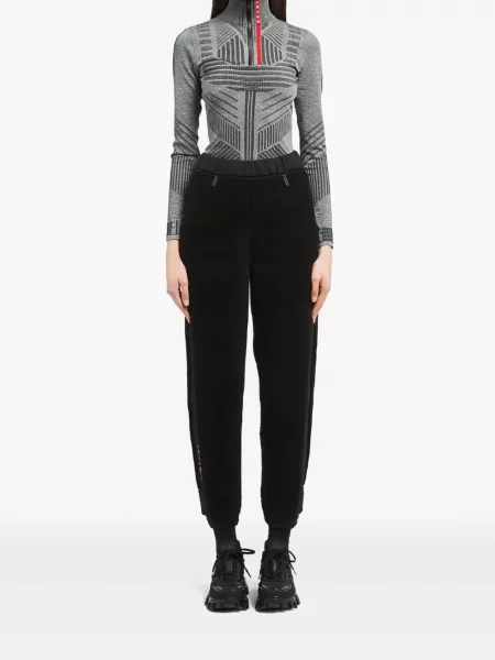 Pantaloni Prada cu imagine negru