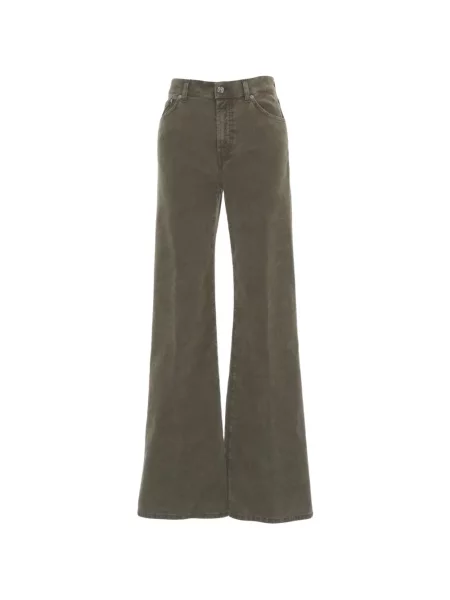 Pantaloni Dondup de catifea cord cu chihlimbar verde