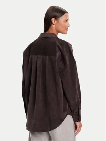 Vero Moda Košeľa Sanne Oversize hnedá