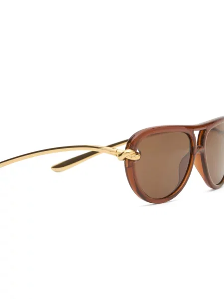 Okulary przeciwsłoneczne Bottega Veneta Eyewear brązowe