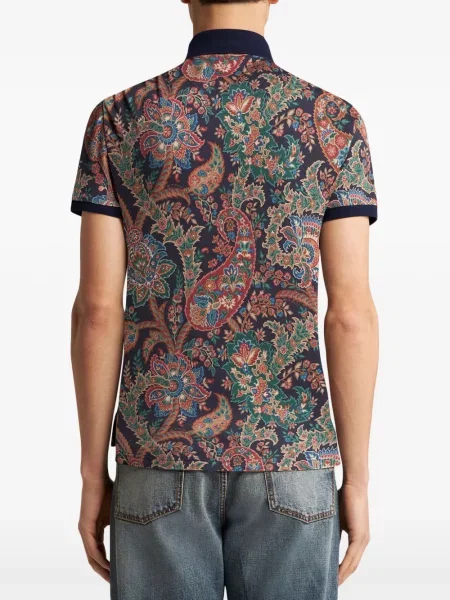 Φλοράλ polo Etro με σχέδιο μπλε