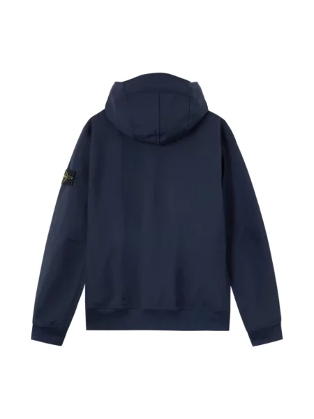 Kurtka Stone Island z kapturem z kamieniami niebieska