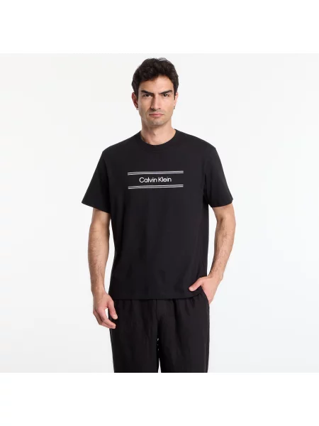 Tricou Calvin Klein Ss Eu Spw Standard Graphic Tee Black S negru