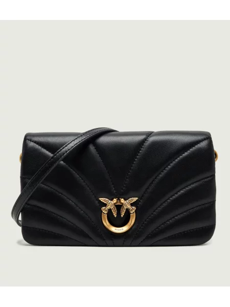 Rucsac Pinko din piele plic negru