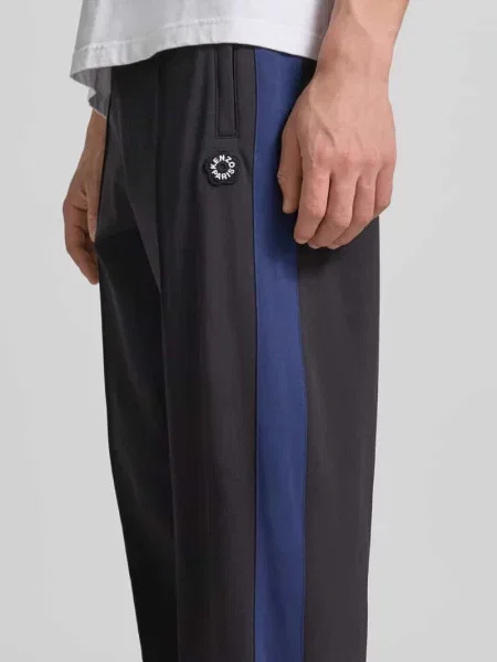 Spodnie dresowe z haftowanym logo Kenzo czarne