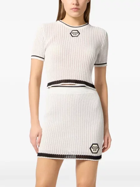 Tricou Philipp Plein cu autograf alb