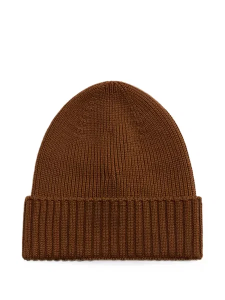 Căciulă Woolrich tricotate cu autograf maro