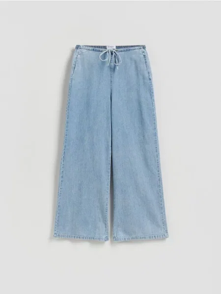 Reserved Широкі джинси із зав’язкою синій