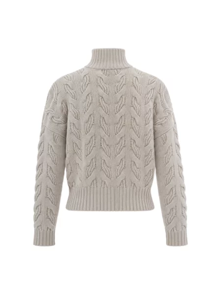 Sweter Max Mara Studio z kaszmiru beżowy