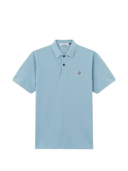 Tricou polo Stone Island cu strasuri albastru