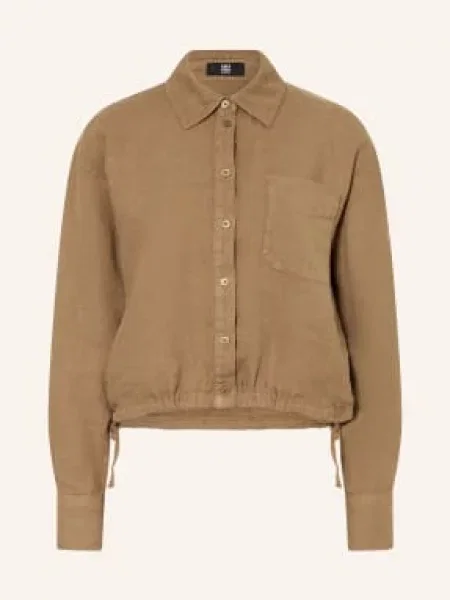 Riani Lněná Košile hnědá