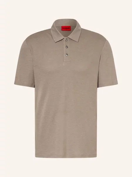 Hugo Koszulka Polo Z Dżerseju Dulinen Slim Fit Z Lnem braun