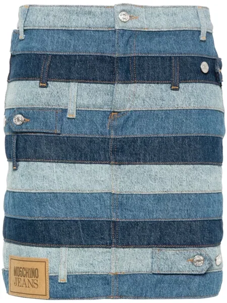 Fustă din denim Moschino albastru
