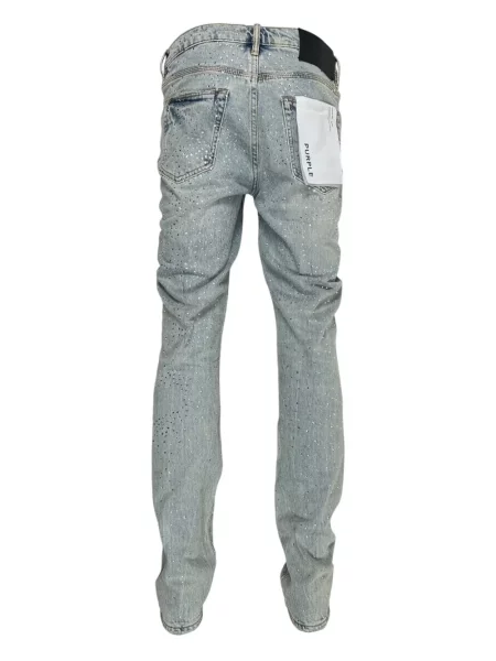 Kryształ górski jeansy Purple Brand niebieskie