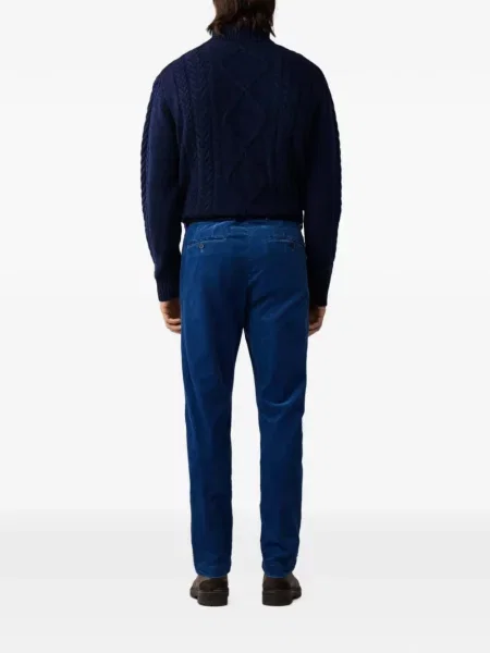 Pantaloni Hackett London de catifea cord albastru