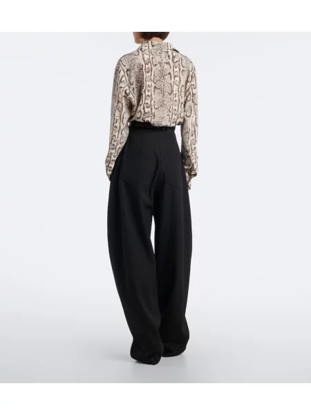Pantaloni Balenciaga de lână negru