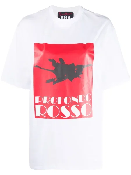 Tricou Msgm cu imagine alb
