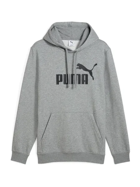 PUMA Majica Ess No. 1 pegasto siva črna