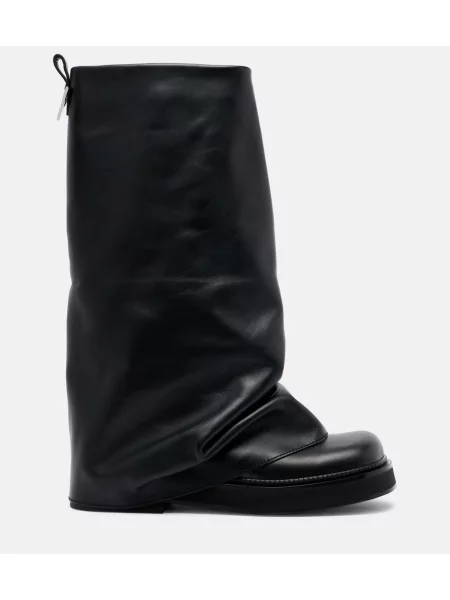 Botine The Attico din piele negru