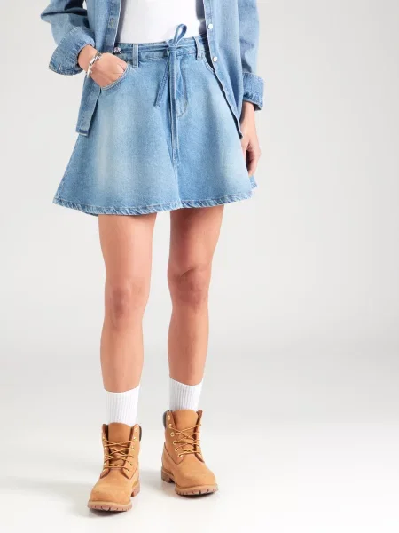 Liu Jo fustă de denim albastru