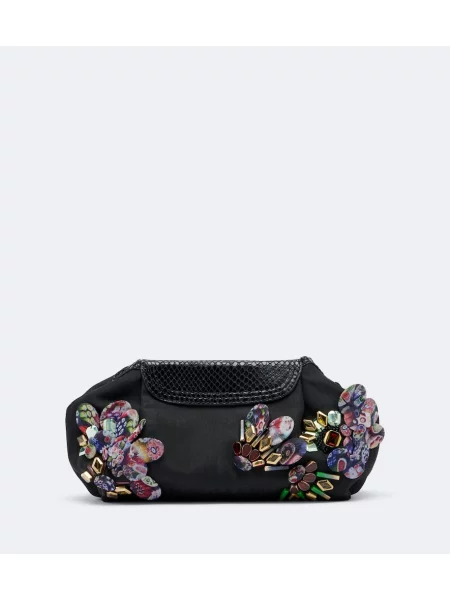 Geantă plic Dries Van Noten din piele negru