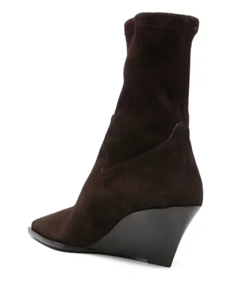 Botine Jimmy Choo din piele de căprioară cu pană maro