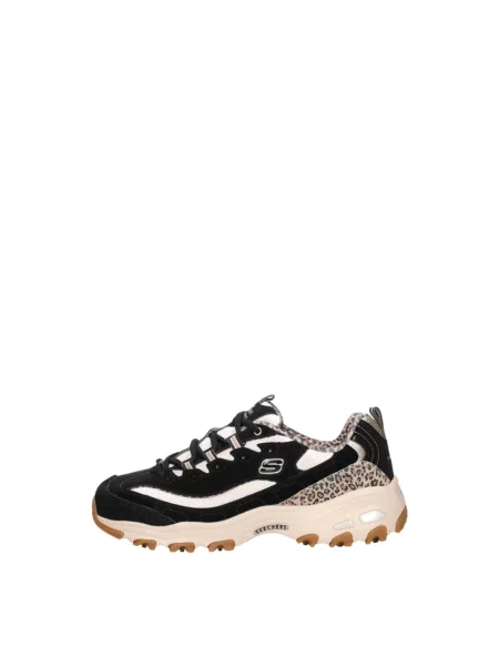 Sneakersy Skechers skórzane czarne